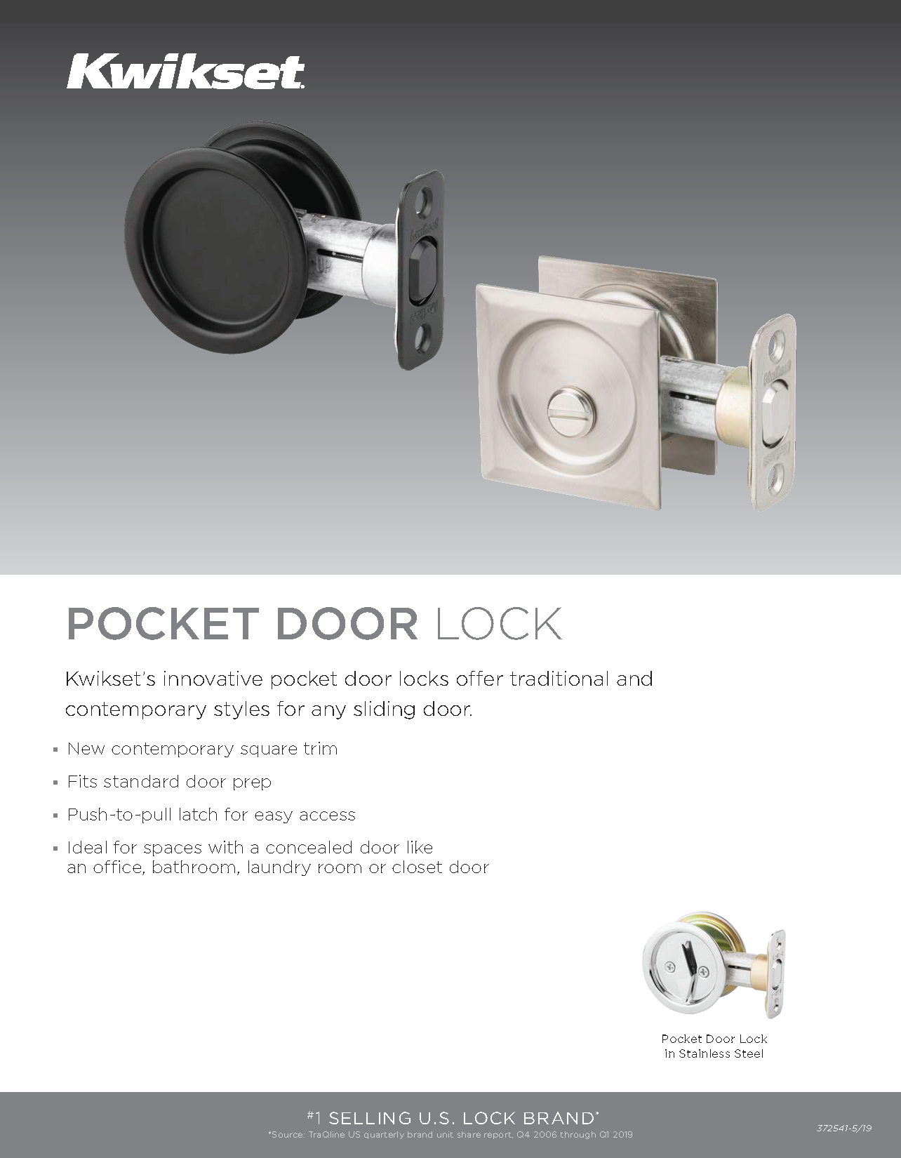 Kwikset Pocket Door Lock